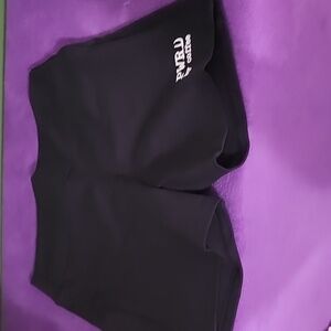 NWT Powered By Coffee Black Workout Shorts